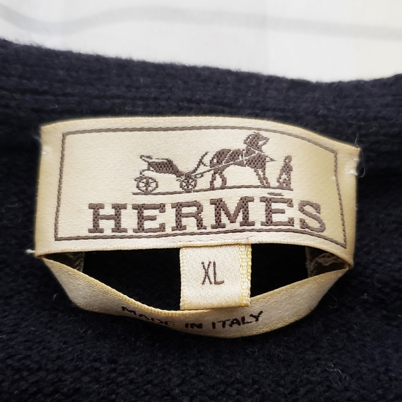 ‼️SOLD‼️ Vintage Hermes Cashmere Sweater Full Zip - Picture 7 of 16